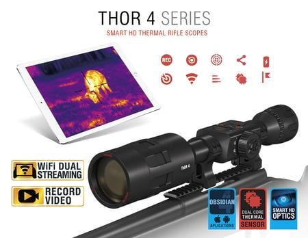 THOR 4, 1X-10X, 640X480 RESOLUTION THERMAL RIFLE SCOPE