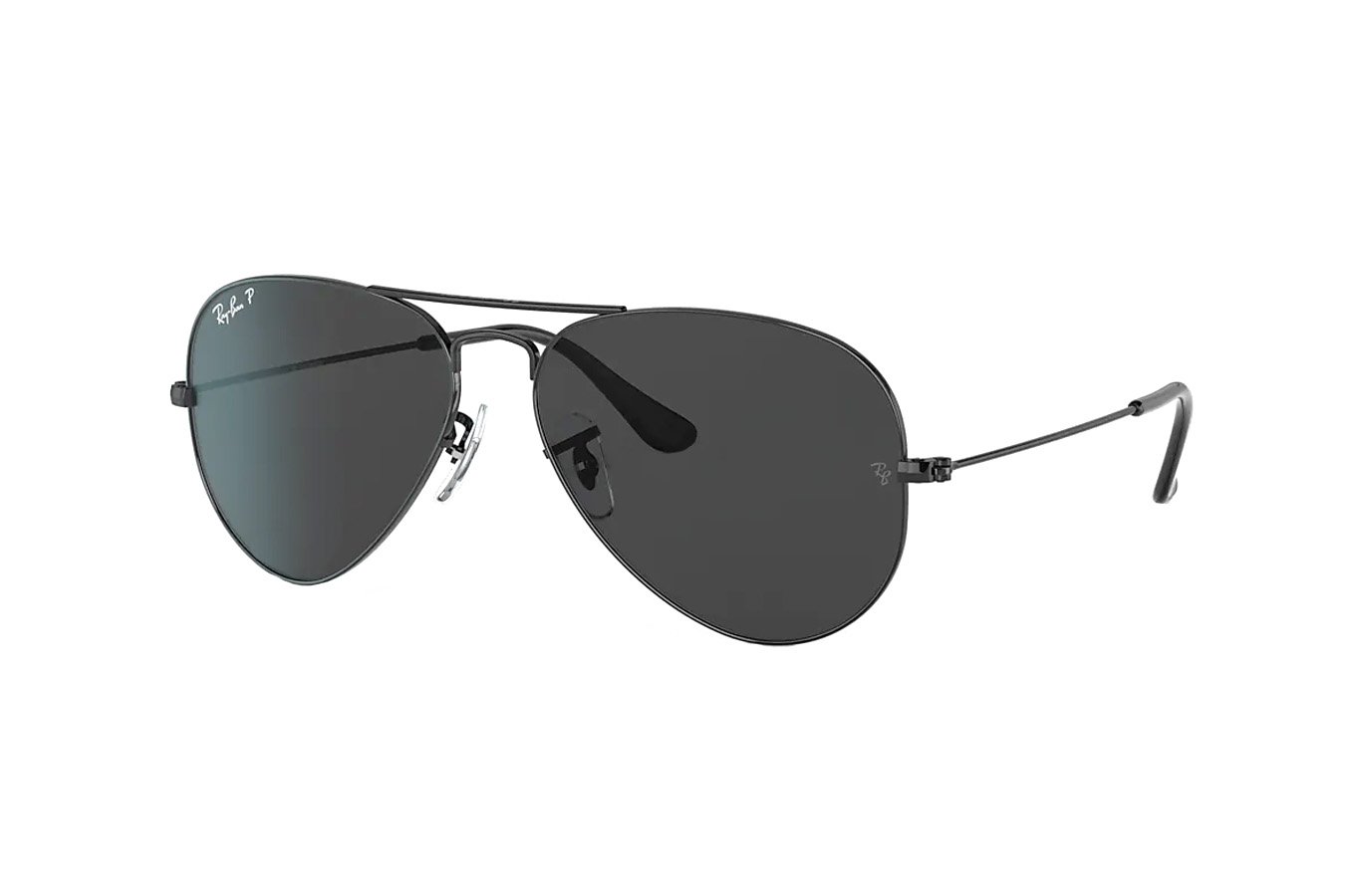 RAY BAN AVIATOR TOTAL BLACK W/ POLARIZED BLACK CLASSIC LENSES