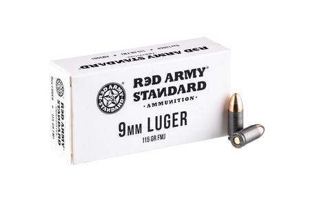 RED ARMY STANDARD 9mm 115 gr FMJ Steel Case 50/Box