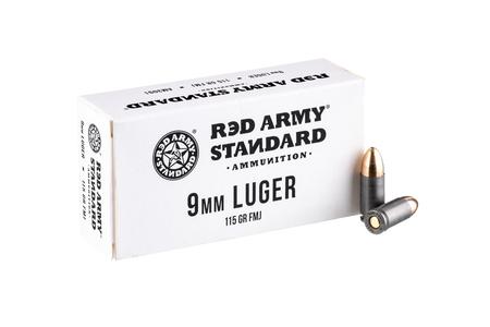 Red Army Standard 9mm 115 gr FMJ Steel Case 50/Box