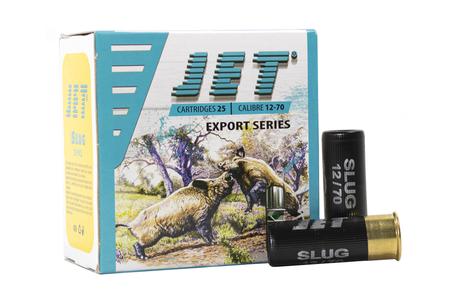 JET CARTRIDGES 12 Gauge 1 1/8 oz Slug Export Series Shotshells 25/Box