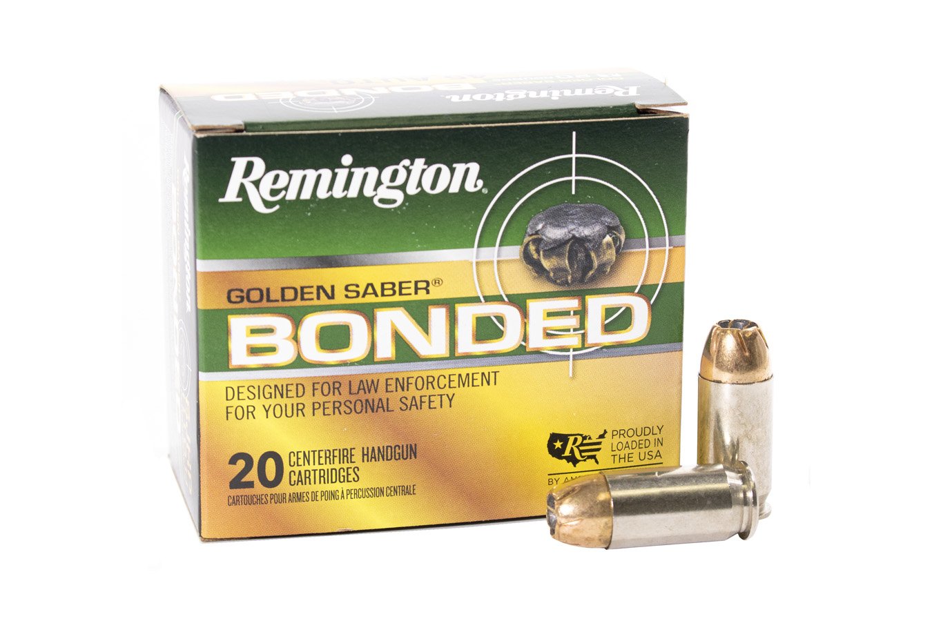 REMINGTON 45 AUTO 230 GR BJHP GOLDEN SABER BONDED 20/BOX