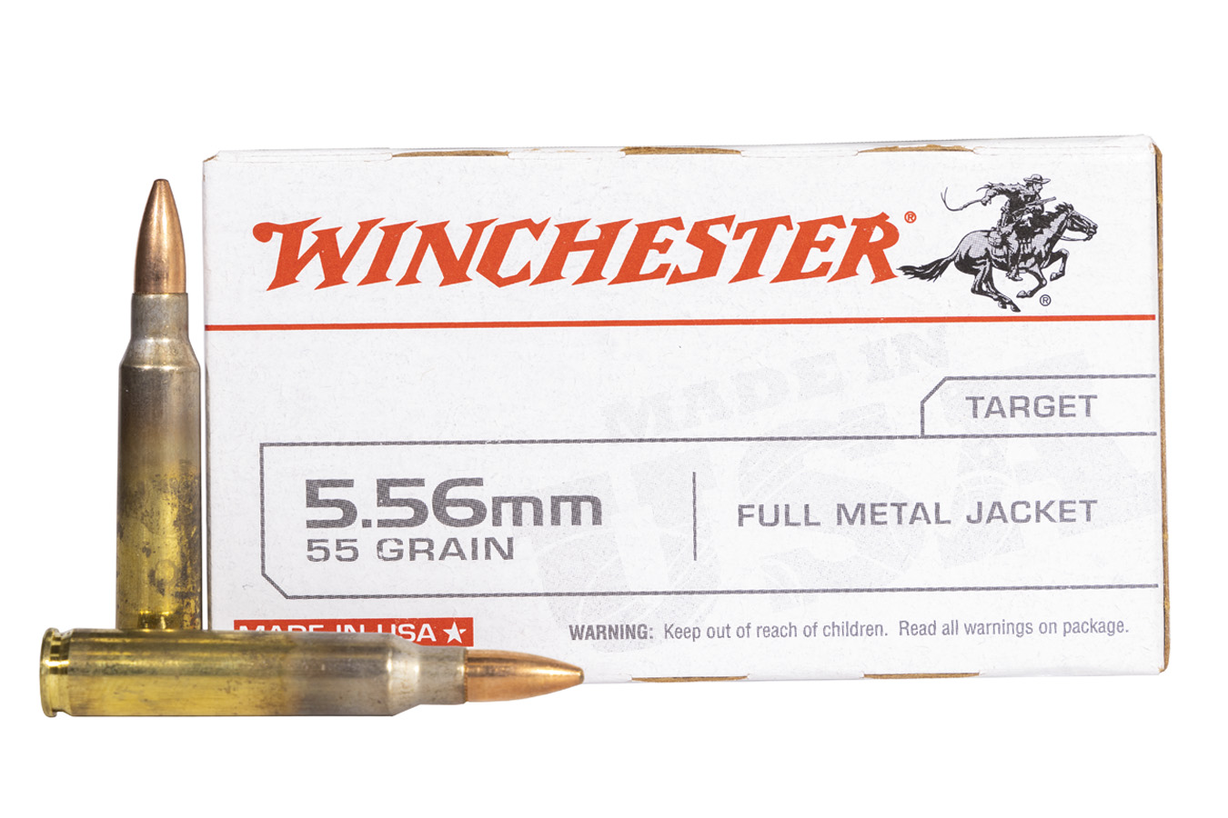 WINCHESTER AMMO 5.56MM 55 GR FMJ POLICE TRADE AMMO 20/BOX