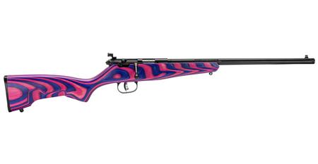 SAVAGE Rascal Minimalist 22LR Bolt Action Rimfire Rifle with Pink/Purple Hybrid Stock