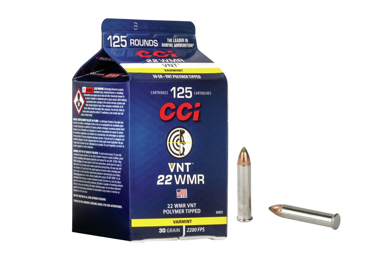 CCI AMMUNITION 22 WMR 30 GR VNT POUR PACK 125/BOX