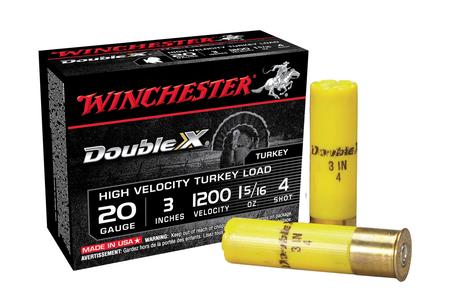 WINCHESTER AMMO 20 Gauge 3 Inch 15/16 oz 4 Shot Double X Turkey 10/Box