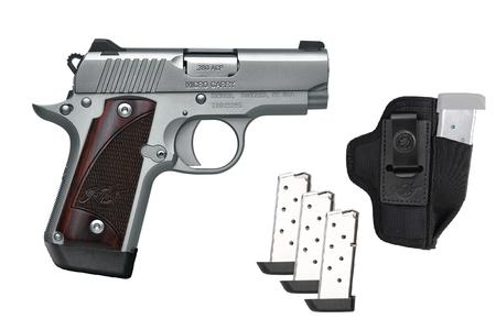 KIMBER Micro 380 ACP Stainless Ready to Carry Package with Three Magazines and DeSantis Pro Stealth Holster