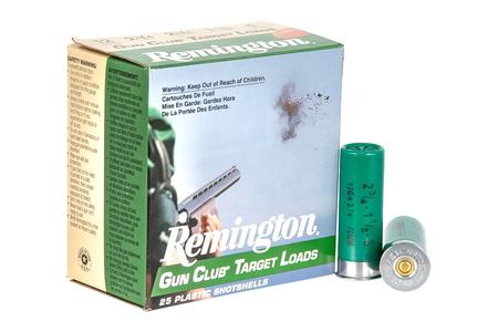 Remington 12 Gauge 2-3/4 Inch 1-1/8 oz 8 Shot Shotshell Gun Club Target Load25/Box