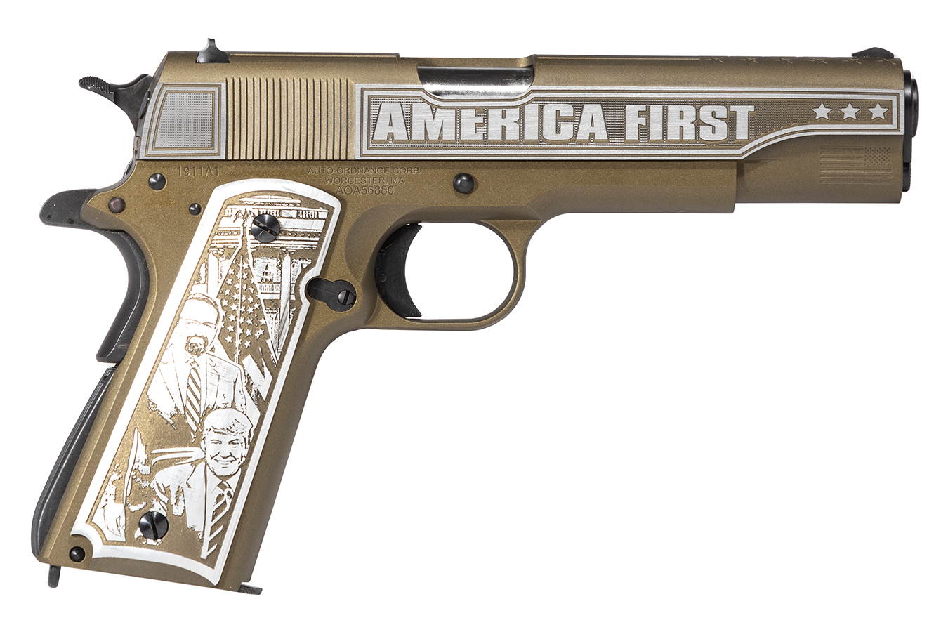 No. 38 Best Selling: AUTO ORDNANCE 1911A1 45 ACP FULL-SIZE PISTOL WITH CUSTOM AMERICA FIRST ENGRAVING