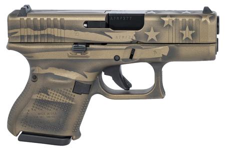 26 GEN5 9MM SUBCOMPACT PISTOL WITH COYOTE BATTLE WORN FLAG CERAKOTE FINISH