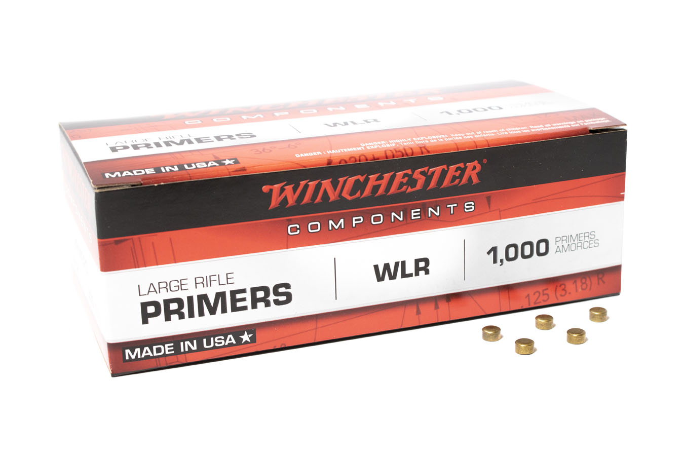 WINCHESTER AMMO LARGE RIFLE PRIMERS 1000/BOX