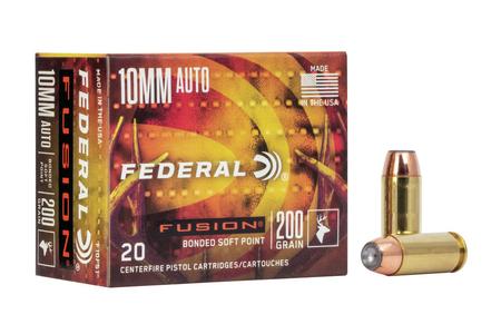 Federal 10mm Auto 200 Grain Soft Point Fusion 20/Box