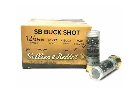 12 GAUGE 2.75` 27 PELLETS 4 BUCK SHOT