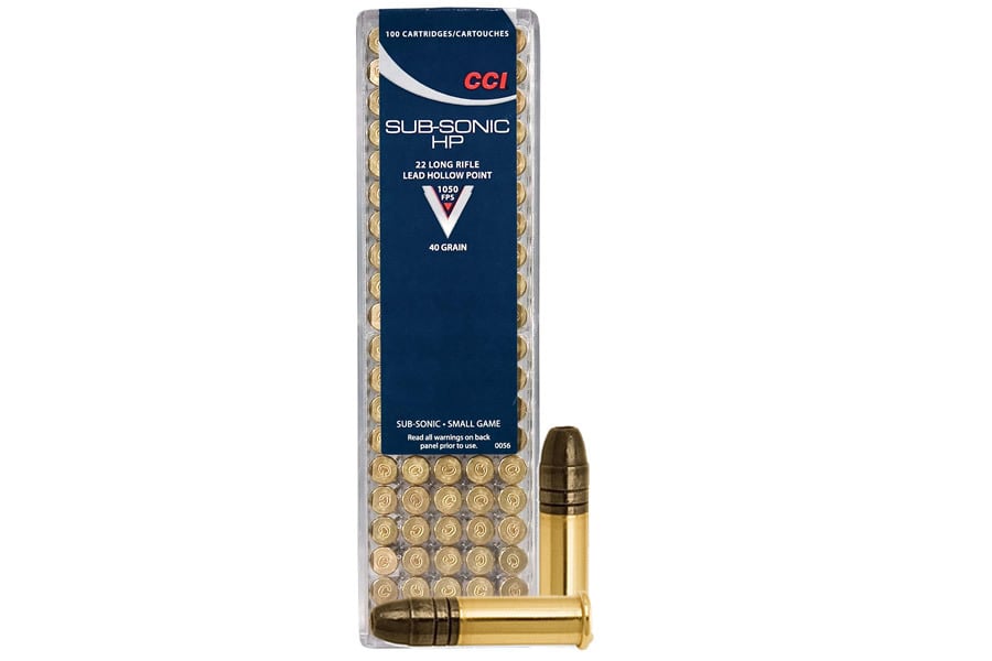 CCI AMMUNITION 22 LR 40 GR LEAD HOLLOW POINT SUBSONIC