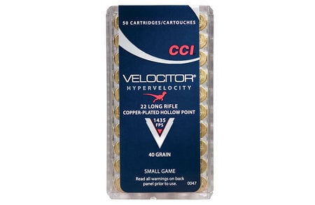 CCI 22LR 40 gr Copper Plated HP Velocitor 50/Box