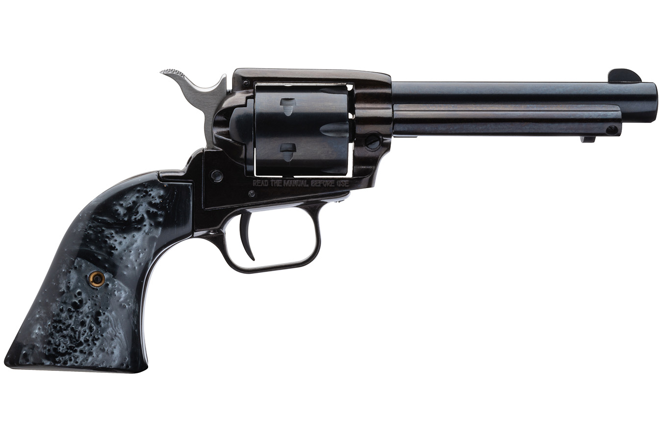 Heritage Rough Rider 22 LR Rimfire Revolver with 4.75 Inch Barrel and Black Pearl Grips