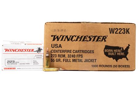 223 REM 55 GR FMJ 1000 ROUND CASE