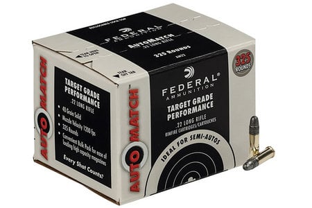 Federal 22 LR 40 gr AutoMatch 325 Round Pack