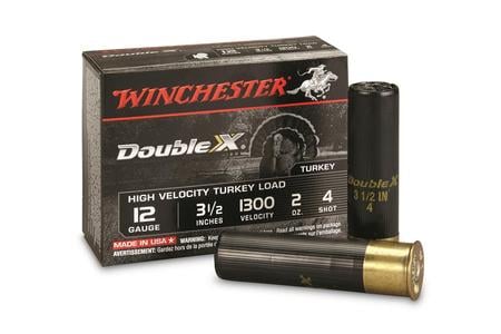 WINCHESTER AMMO 12 Gauge 3-1/2 In 2 oz 4 Shot High Velocity Turkey Load Double X 10/Box