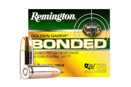 REMINGTON 9mm +P 124 Grain JHP Golden Saber Bonded 20/Box