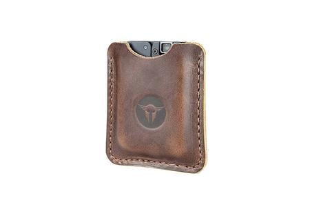 TRAILBLAZER FIREARMS Lifecard Dark Brown Leather Sleeve