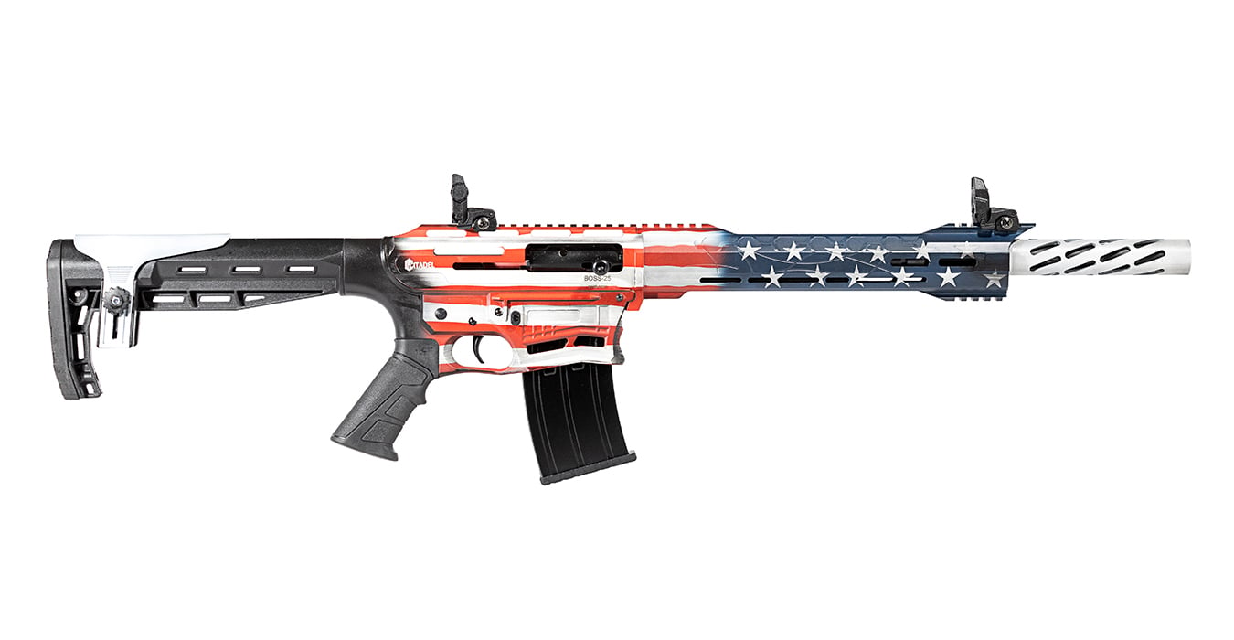 No. 7 Best Selling: CITADEL BOSS-25 12 GA AR STYLE SEMI AUTO SHOTGUN IN AMERICAN FLAG FINISH