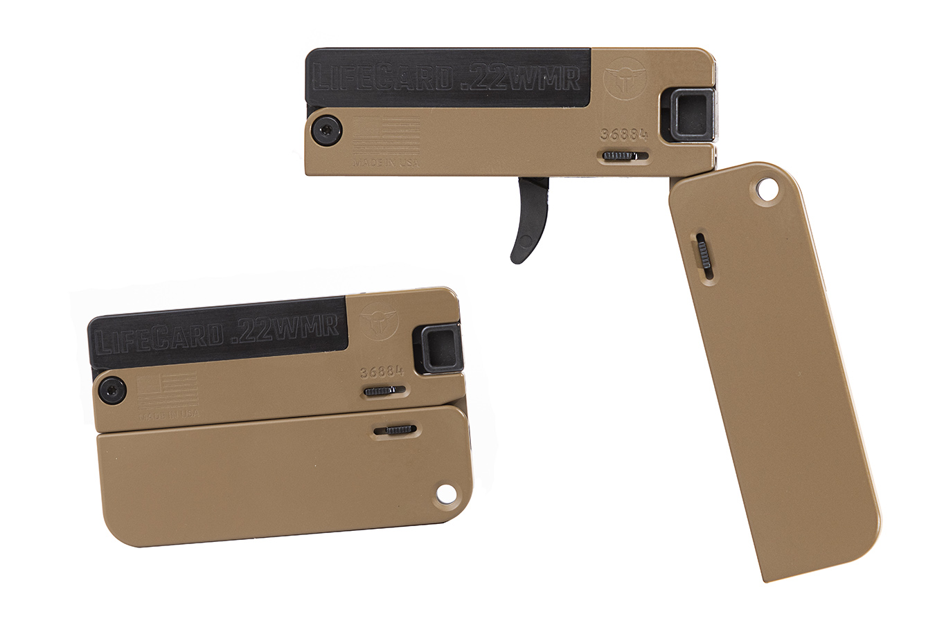 TRAILBLAZER FIREARMS LIFECARD 22LR FOLDING SINGLE-SHOT PISTOL WITH BARRETT BROWN FINISH