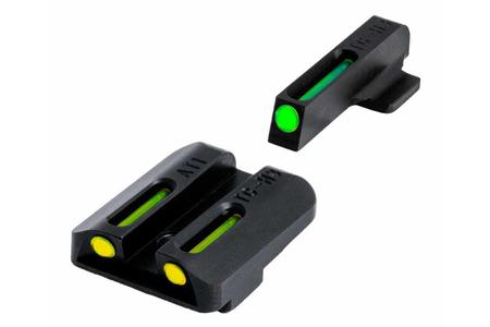 TRUGLO TFO Day/Night Sight Set for Glock 42/43 (Green Front/Yellow Rear)