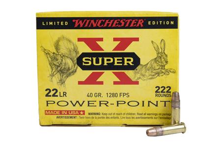WINCHESTER AMMO 22 LR 40 Gr Plated Hollow Point Limited Edition Super X 222/Box