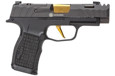 SIG SAUER P365 XL Spectre Comp 9mm Pistol with Black Finish and Gold Barrel