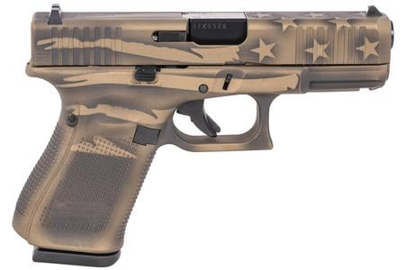 GLOCK 19 Gen5 9mm Compact Pistol with Coyote Battle Worn Cerakote Finish