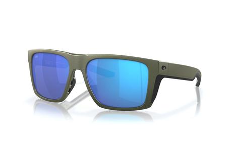 COSTA DEL MAR Lido Sunglasses with Steel Gray Metallic Frame and Blue Mirror Lenses