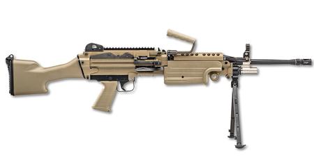 FNH M249S 5.56mm FDE Semi-Automatic Belt-Fed Rifle (M249 SAW Replica)