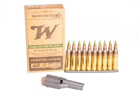 WINCHESTER AMMO 5.56 NATO 62 gr FMJ M855 Green Tip Stripper Clips 30/Box