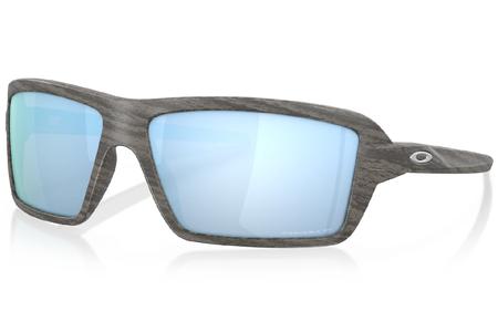 OAKLEY Cables Sunglasses with Woodgrain Frame and Deep Water Polarized Lenses