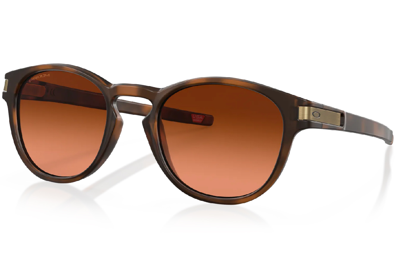 Oakley Latch Sunglasses with Matte Brown Tortoise Frame and Prizm Brown Gradient Lenses