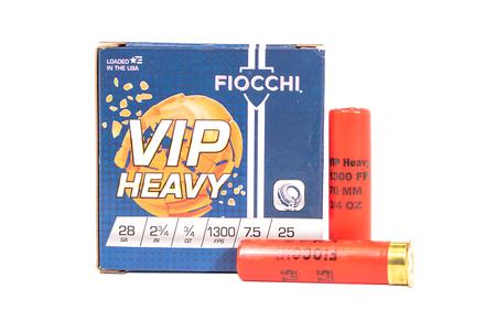 FIOCCHI 28 Gauge 2 3/4 in 7.5 Shot Shotshells Exacta Target VIP Heavy 25/Box