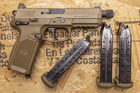 FNX-45 TACTICAL .45 AUTO POLICE TRADE-IN FDE PISTOL WITH 3 MAGS