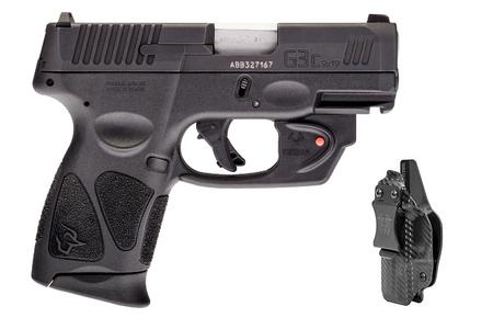 TAURUS G3C 9MM 3.2 INCH BARREL VIRIDIAN LASER AND HOLSTERS