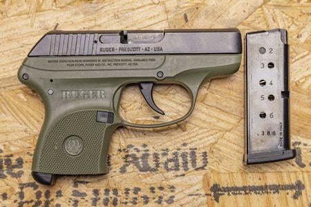 RUGER LCP .380 Auto Police Trade-In Pistol with Green Frame