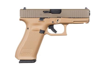 GLOCK 45 9mm Pistol with Cerakote Dark Earth Frame and Patriot Brown Slide