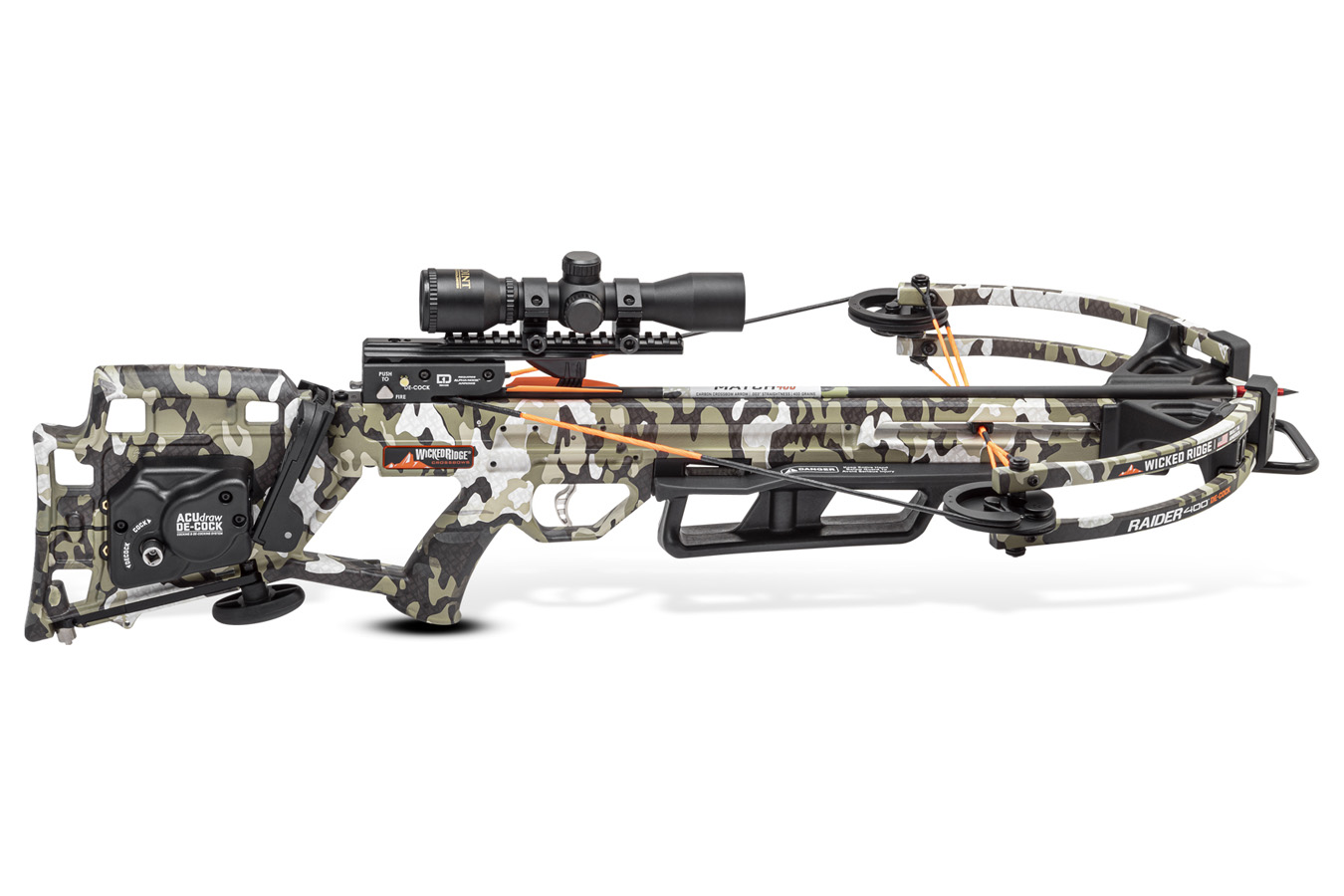 WICKED RIDGE RAIDER 400 DE-COCK, ACUDRAW DE-COCK, MULTI-LINE SCOPE