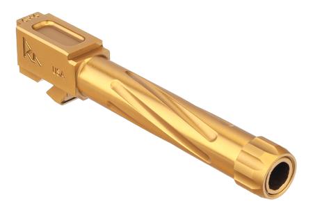 RIVAL ARMS Drop-in Threaded Gold Barrel for Glock 19 Gen 5 Pistols (Gold PVD Finish)