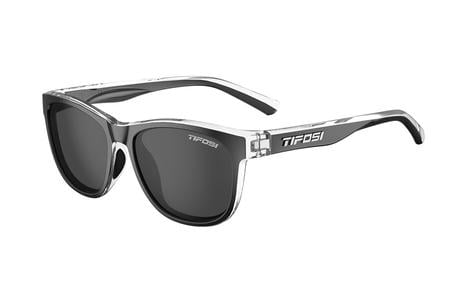 SWANK SUNGLASSES WITH ONYX CLEAR FRAME AND SMOKE LENSES