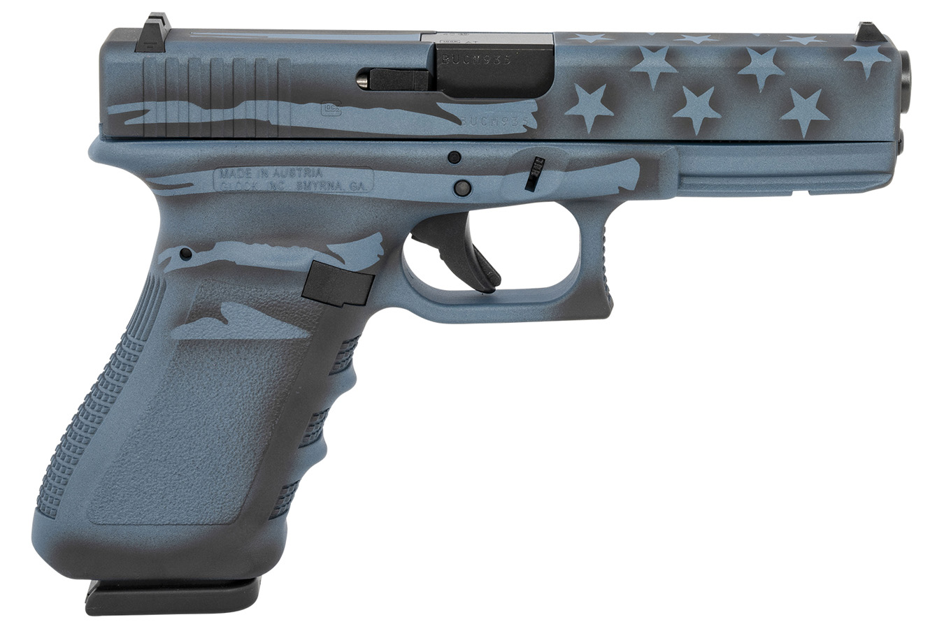 GLOCK 22GEN3 40SW 4.49` 15+1 BLUE TITANIUM FLAG