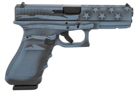 GLOCK G22 Gen3 40 S&W Pistol with Blue Titanium Flag Cerakote Finish