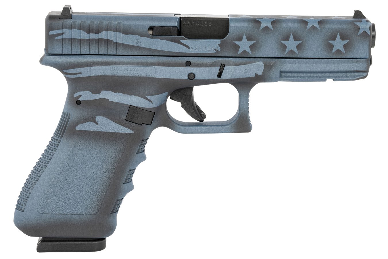 GLOCK 17GEN3 9MM 4.49` BLUE TITANIUM FLAG