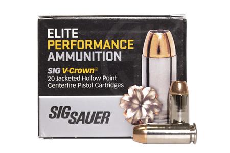Sig Sauer 10mm Auto 200 Gr JHP Elite V-Crown 20/Box