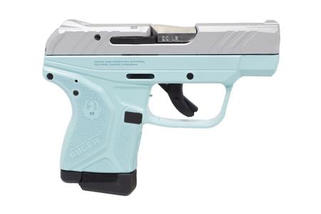 RUGER LCP II Lite Rack 22LR Pistol with Silver Slide and Turquoise Cerakote Frame