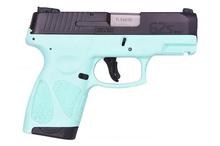 TAURUS G2s 9mm Compact Pistol with Black Slide and Cyan Polymer Frame